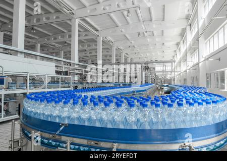 Per la produzione di bottiglie di plastica Foto Stock