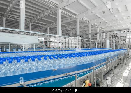 Per la produzione di bottiglie di plastica Foto Stock