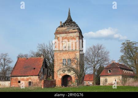 Porta al vecchio castello di Biecz in Polonia Foto Stock