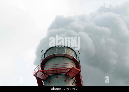 Emissioni inquinanti nell'industria Foto Stock