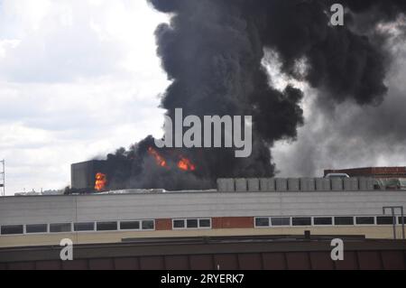 Gas di combustione tossico negli incendi Foto Stock