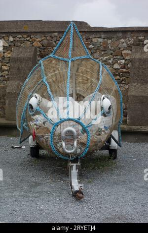 Simbolo del pesce, animale acquatico dall'acqua Foto Stock