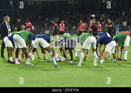 Salerno, Italia. 30 settembre 2023. FC Internazionale durante la partita di serie A tra US Salernitana 1919 e FC Internazionale allo Stadio Arechi credito: Agenzia fotografica indipendente/Alamy Live News Foto Stock