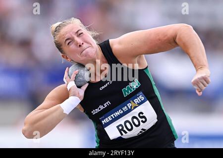 Parigi, Francia. 9 giugno 2023. Fanny Roos di Svezia (tiro femminile messo) durante il Meeting de Paris Wanda Diamond League 2023, evento di atletica leggera il 9 giugno 2023 allo stadio Charlety di Parigi, in Francia. Foto Victor Joly/DPPI Credit: DPPI Media/Alamy Live News Foto Stock