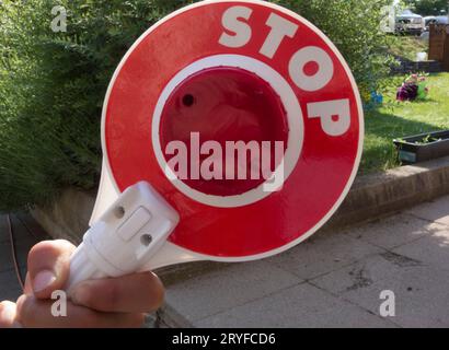 Problemi di segnalazione del segnale di stop nella gestione Foto Stock