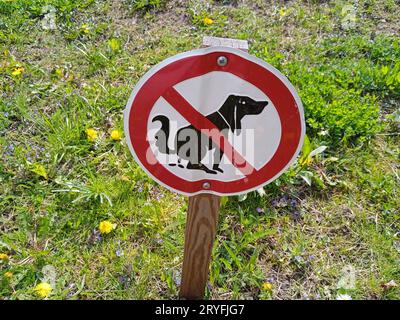 Le feci del cane firmano nel parco Foto Stock