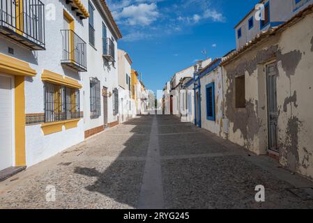 ALICANTE, SPAGNA – 26 FEBBRAIO 2023: Vista della città di Tabarca, nel comune di Alicante, Spagna Foto Stock