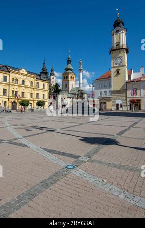 Piazza nazionale di rivolta slovacca (Piazza SNP). Banska Bystrica. Slovacchia. Foto Stock