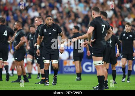 Parigi, Francia, 9 settembre 2023. Ardie Savea della nuova Zelanda durante la partita di Coppa del mondo di rugby 2023 allo Stade de France di Parigi. Il credito fotografico dovrebbe leggere: Paul Thomas / Sportimage Foto Stock