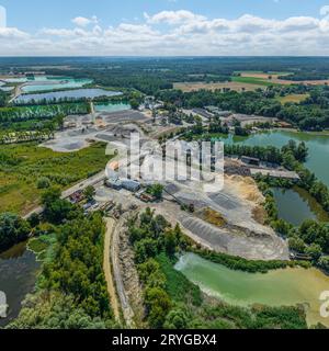 Il Fetzer visto dall'alto vicino a Gundelfingen nella valle del danubio svevo Foto Stock