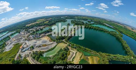 Il Fetzer visto dall'alto vicino a Gundelfingen nella valle del danubio svevo Foto Stock