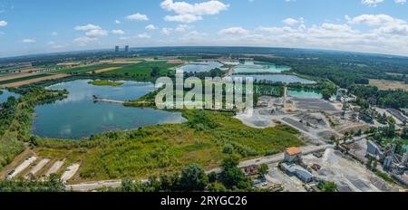 Il Fetzer visto dall'alto vicino a Gundelfingen nella valle del danubio svevo Foto Stock