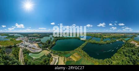 Il Fetzer visto dall'alto vicino a Gundelfingen nella valle del danubio svevo Foto Stock