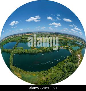 Il Fetzer visto dall'alto vicino a Gundelfingen nella valle del danubio svevo Foto Stock