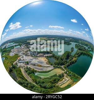 Il Fetzer visto dall'alto vicino a Gundelfingen nella valle del danubio svevo Foto Stock