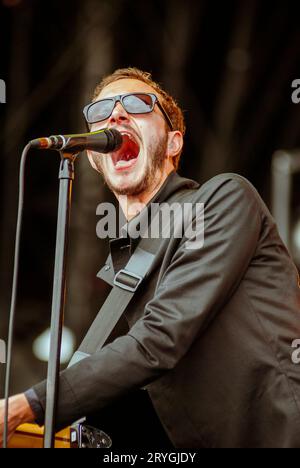 Tom Smith - Editors, V2010, Hylands Park, Chelmsford, Essex, Regno Unito - 21 agosto 2010 Foto Stock