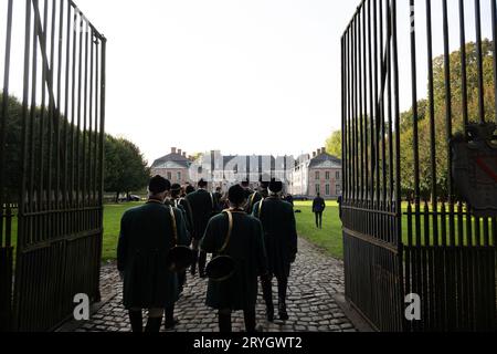 Beloeil, Belgio. 1 ottobre 2023. Veduta generale del Castel di Beloeil, il 29 settembre 2023 in Belgio. Foto di David Niviere/ABACAPRESS.COM credito: Abaca Press/Alamy Live News Foto Stock