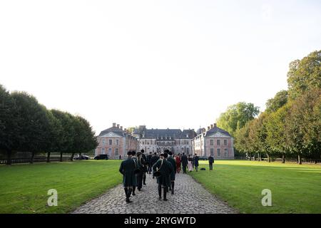 Beloeil, Belgio. 1 ottobre 2023. Veduta generale del Castel di Beloeil, il 29 settembre 2023 in Belgio. Foto di David Niviere/ABACAPRESS.COM credito: Abaca Press/Alamy Live News Foto Stock