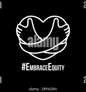 Giornata internazionale della donna 2023 abbraccia il capitale proprio 8 marzo 2023. Donne in leadership, empowerment femminile, concetti di uguaglianza di genere. Illustrazione vettoriale Illustrazione Vettoriale