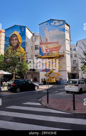 Murales a Fuengirola, provincia di Málaga, Spagna. Foto Stock