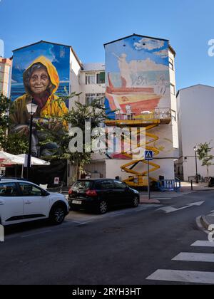 Murales a Fuengirola, provincia di Málaga, Spagna. Foto Stock