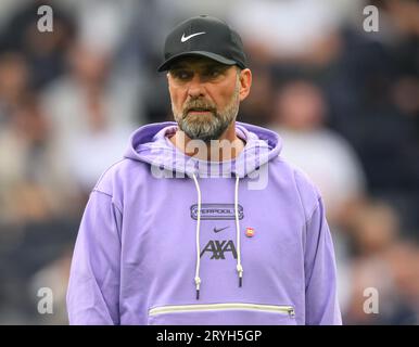 Londra, Regno Unito. 30 settembre 2023. 30 set 2023 - Tottenham Hotspur contro Liverpool - Premier League - Tottenham Hotspur Stadium Liverpool Manager Jurgen Klopp durante la partita contro il Tottenham. Credito immagine: Mark Pain/Alamy Live News Foto Stock