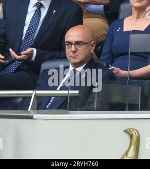 Londra, Regno Unito. 30 settembre 2023 - Tottenham Hotspur contro Liverpool - Premier League - Stadio Tottenham Hotspur. Il presidente di Tottenham Hotspur Daniel Levy credito immagine: Mark Pain / Alamy Live News Foto Stock