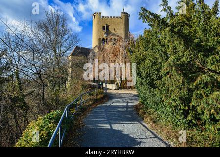 Castello di Roseburg vicino a Ballenstedt in Sassonia-Anhalt Foto Stock