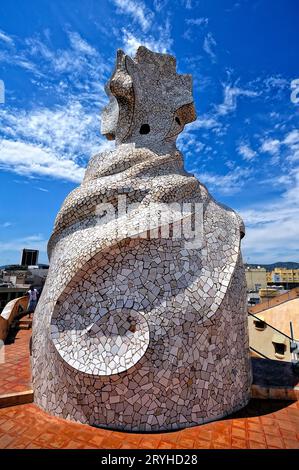 Casa e creazioni di Antoni GaudÃ¬ Foto Stock