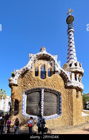 Casa e creazioni di Antoni GaudÃ¬ Foto Stock