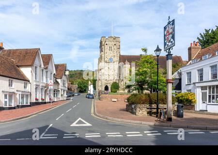 St George's Church, High Street, Wrotham, Kent, Inghilterra, Regno Unito Foto Stock