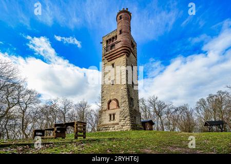 Vista sul Moltkewarte nelle montagne Harz Foto Stock