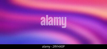 Sfondo sfumato blu rosa viola, vivace rumore sgranato, colori lisci design banner ondulato Foto Stock