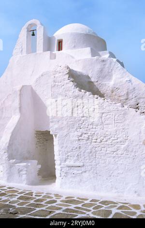 Chiesa Panayia Paraportiani a Mykonos, Grecia Foto Stock