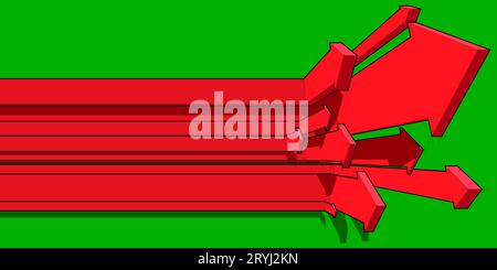 Molte frecce in aumento nel diagramma aziendale Foto Stock