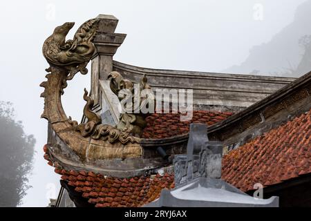 Tempio al Fansipan in Vietnam Foto Stock