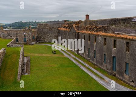 Rovine di antico castello. Charles Fort Kinsale Cork County Irlanda. Castelli irlandesi Foto Stock