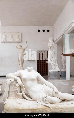 Collezione Antonio Canova. Sculture classiche in marmo bianco, galleria di capolavori Foto Stock
