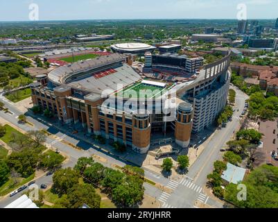 Vista aerea del Darrell K Royal Memorial Stadium Foto Stock