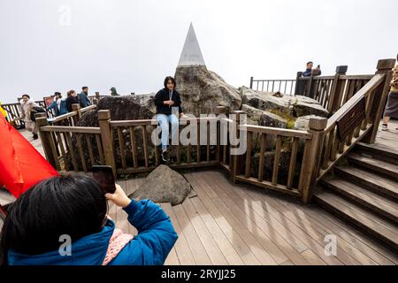 Il Vertice del Fansipan in Vietnam Foto Stock