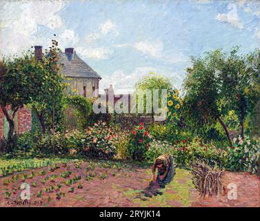 Il Giardino dell'artista a Eragny (1898) di Camille Pissarro. Foto Stock