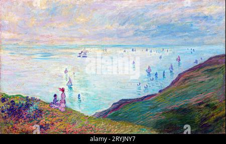 Le scogliere di Claude Monet a Pourville (1882) Foto Stock