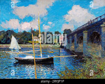 Il ponte di Claude Monet ad Argenteuil (1874) Foto Stock