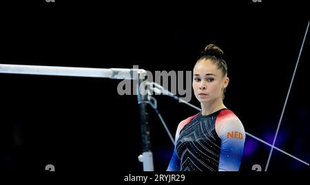 ANVERSA - Eythora Thorsdottir in azione durante le qualificazioni per i Campionati mondiali di ginnastica artistica. ANP IRIS VAN DEN BROEK Foto Stock