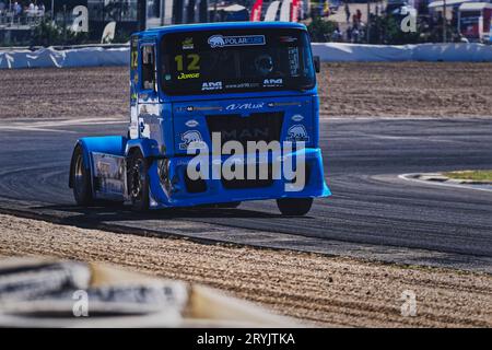 Circuito del Jarama, Madrid, Spagna. 1 ottobre 2023. 2° giorno di gara del Campionato spagnolo di camion. Crediti: EnriquePSans/Alamy Live News Foto Stock