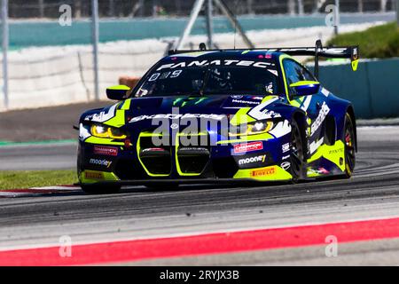 1 ottobre 2023; circuito della Catalogna, Barcellona, Catalogna, Spagna; 2023 Fanatec GT World Challenge Europe, giorno 3: Augusto Farfus , Maxime Martin , Valentino Rossi del Team WRT Foto Stock