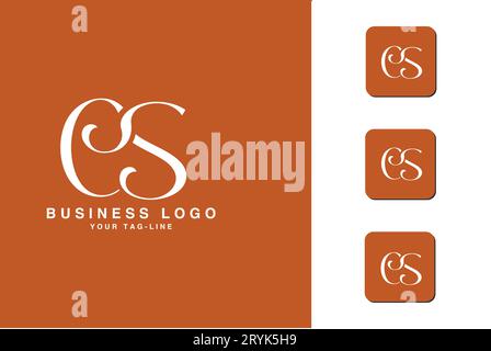 CS, SC, Abstract Letters Logo Monogram Illustrazione Vettoriale