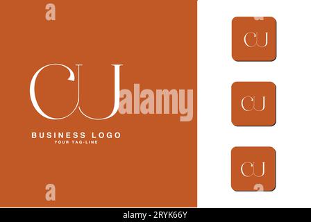 CU, UC, monogramma con logo Abstract Letters Illustrazione Vettoriale