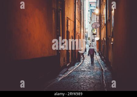 Gumlastan Old Town Alley (Stoccolma) Foto Stock