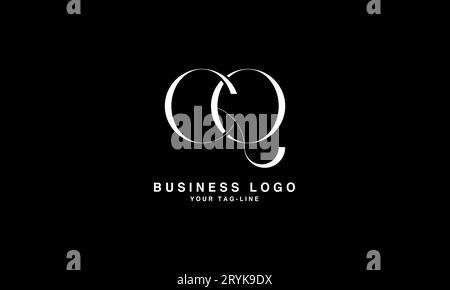 CQ, QC, monogramma con logo di lettere astratte Illustrazione Vettoriale